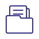 Folder with papers icon to represent electronic archive feature of Zetadocs Express